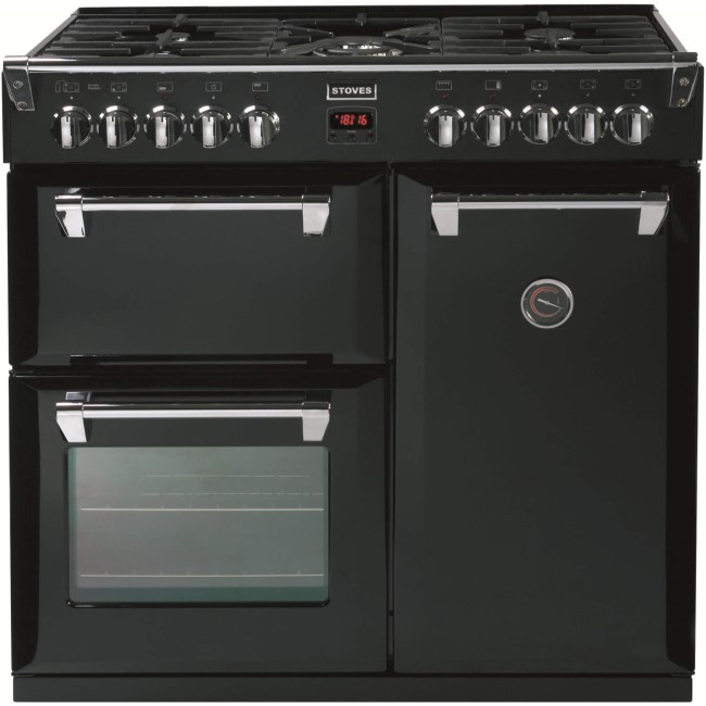 Stoves Richmond 900DFT 90cm Dual Fuel Range Cooker Black 444440195