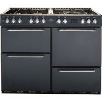 New World 100DFT 100cm Dual Fuel Range Cooker in Charcoal
