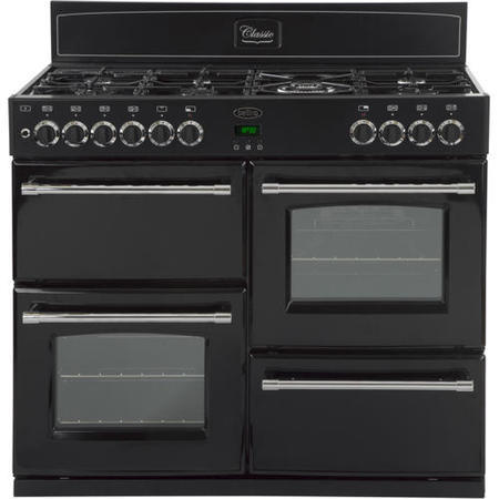 Belling Classic 100DFT 100cm Dual Fuel Range Cooker - Black