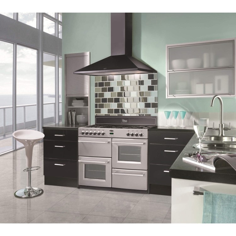 Belling Classic 100DFT 100cm Dual Fuel Range Cooker - Silver