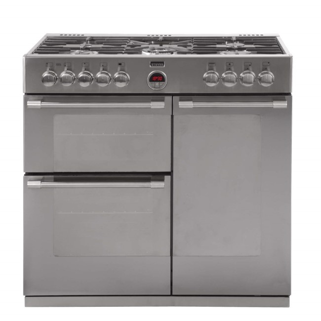 Stoves Sterling 900DFT 90cm Dual Fuel Range Cooker Stainless Steel
