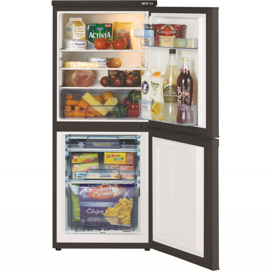 Lec T5039B 50cm Wide Freestanding Fridge Freezer Black 444440471