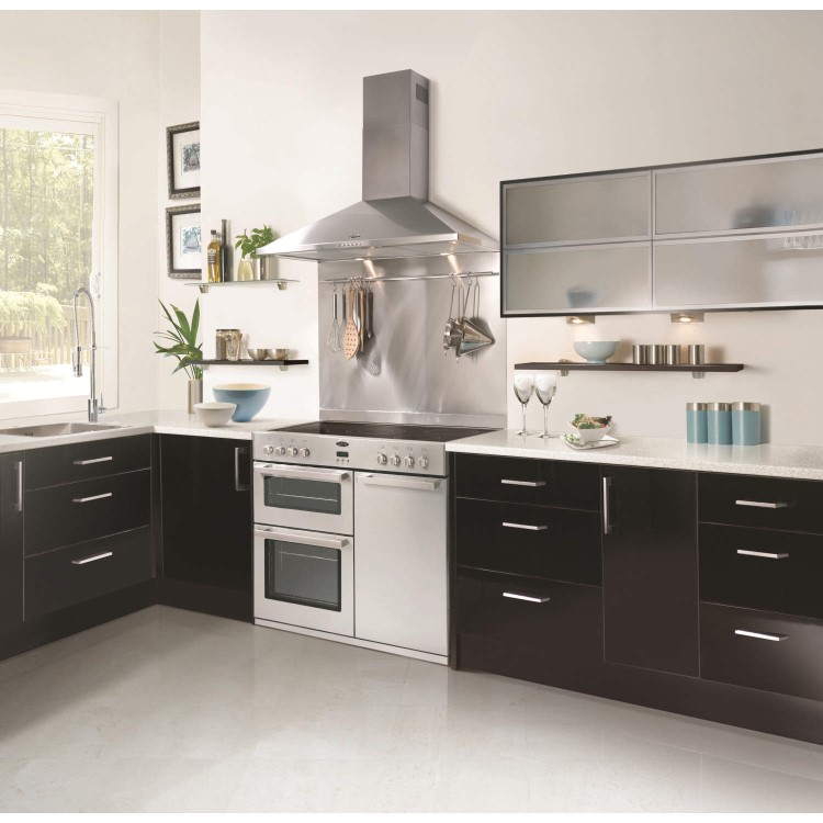 Belling DB4 90DFT Professional 90cm Dual Fuel Range Cooker - Stainless Steel