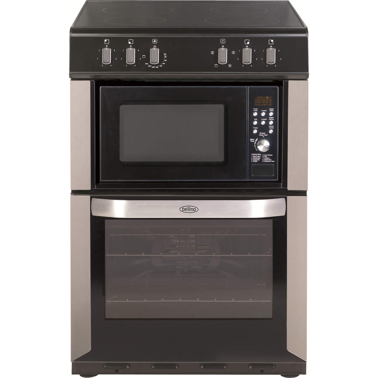 Belling FSE60DOMW 60cm Electric Cooker Stainless Steel 444440663