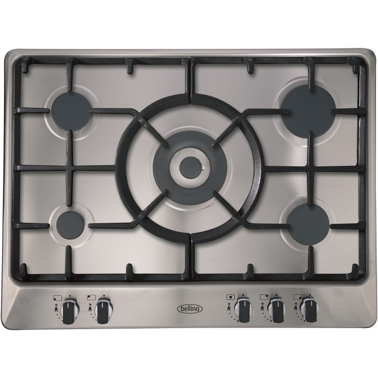 GRADE A2 - Belling GHU70TGC 70cm LPG Gas Hob - Stainless Steel