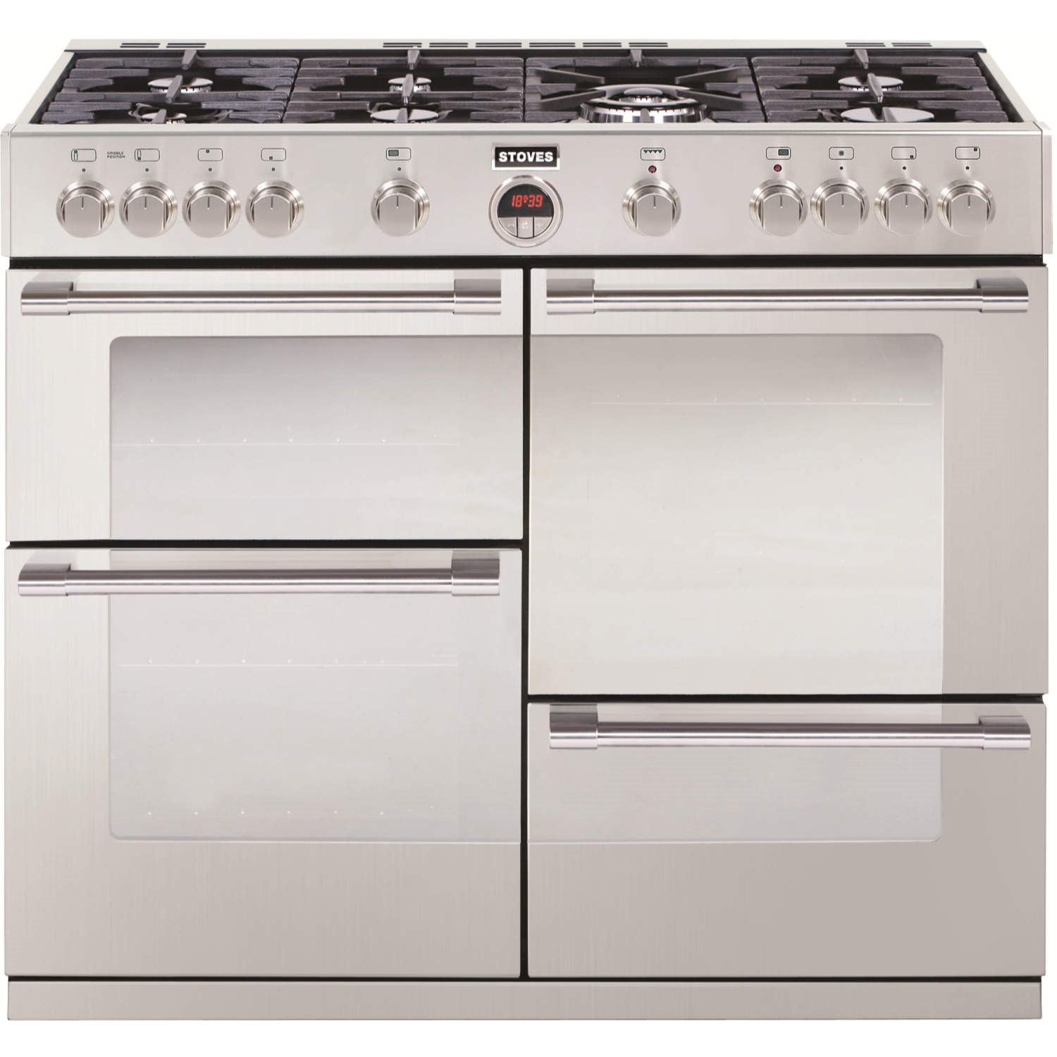 Stoves Sterling R1000GT 100cm Gas Range Cooker Stainless Steel