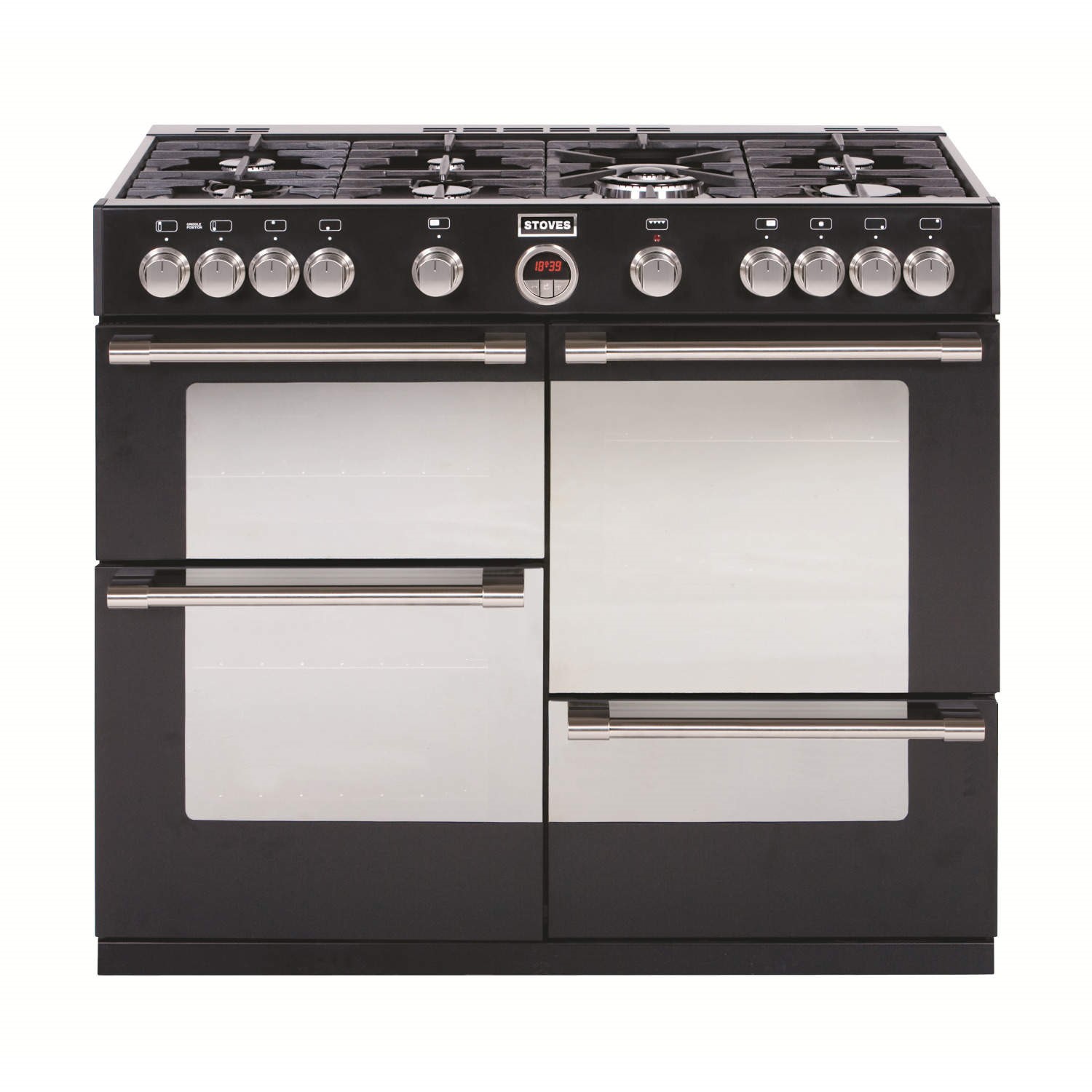 Stoves Sterling R1100GT 110cm Gas Range Cooker Black 444440798