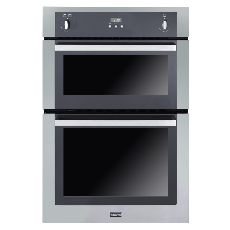 GRADE A1 - Stoves SGB900PS Gas Built In Double Oven - Stainless Steel