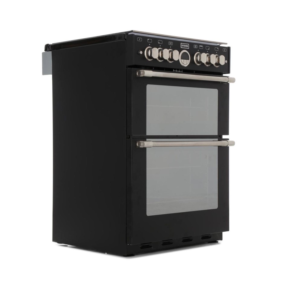 Stoves Sterling 600G Mini Range 60cm Gas Cooker Black 444440987