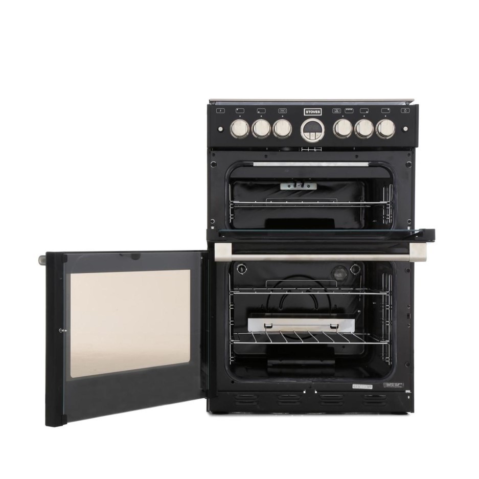 Stoves Sterling 600G Mini Range 60cm Gas Cooker Black 444440987