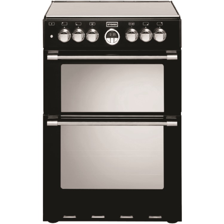 Stoves Sterling Mini Range 60cm Dual Fuel Cooker - Black