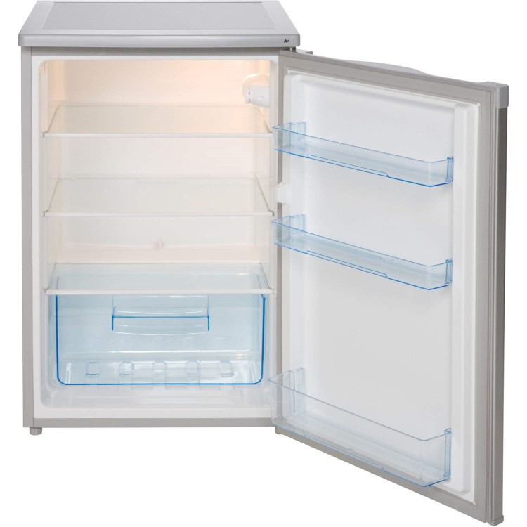 LEC L5511S 55cm Wide Freestanding Under Counter Fridge - Silver