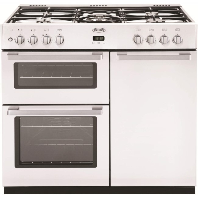 Belling DB4 90DFT 90cm Dual Fuel Range Cooker White 444441047