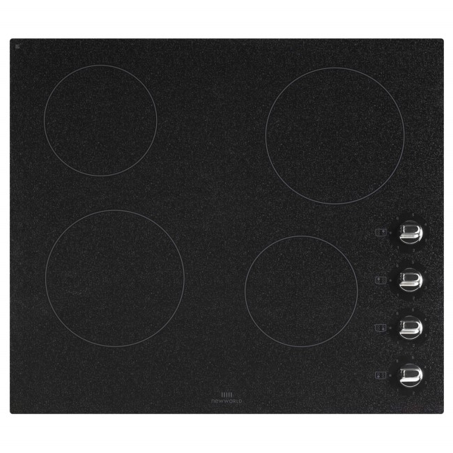 New World NWCR601 60cm Ceramic Hob - Black Granite Effect