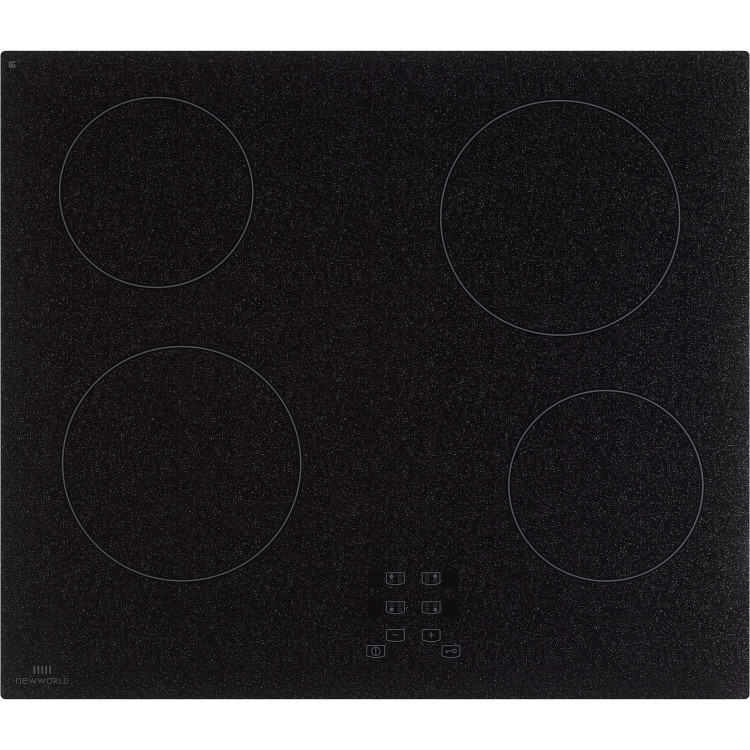 New World NWTC601 Touch Control 60cm Ceramic Hob - Black Granite Effect