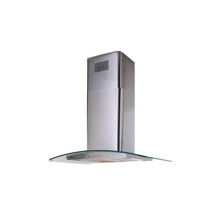 Belling 91 DIH Curved Glass 90cm Island Cooker Hood Stainless Steel
