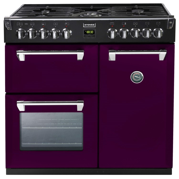 Stoves Richmond 900DFT Colour Boutique 90cm Dual Fuel Range Cooker in Wild Berry