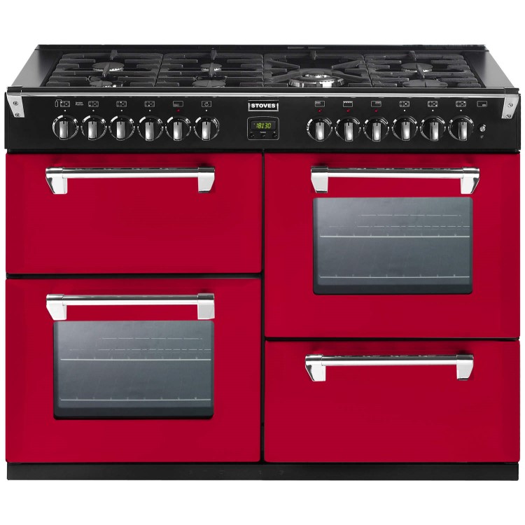 Stoves Richmond 1000DFT Colour Boutique 100cm Dual Fuel Range Cooker in Hot Jalapeno