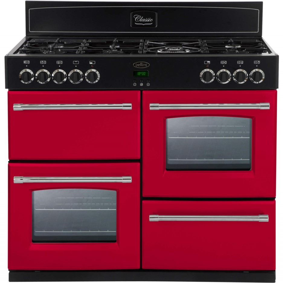 Belling Classic 100DFT 100cm Dual Fuel Range Cooker Hot Jalapeno