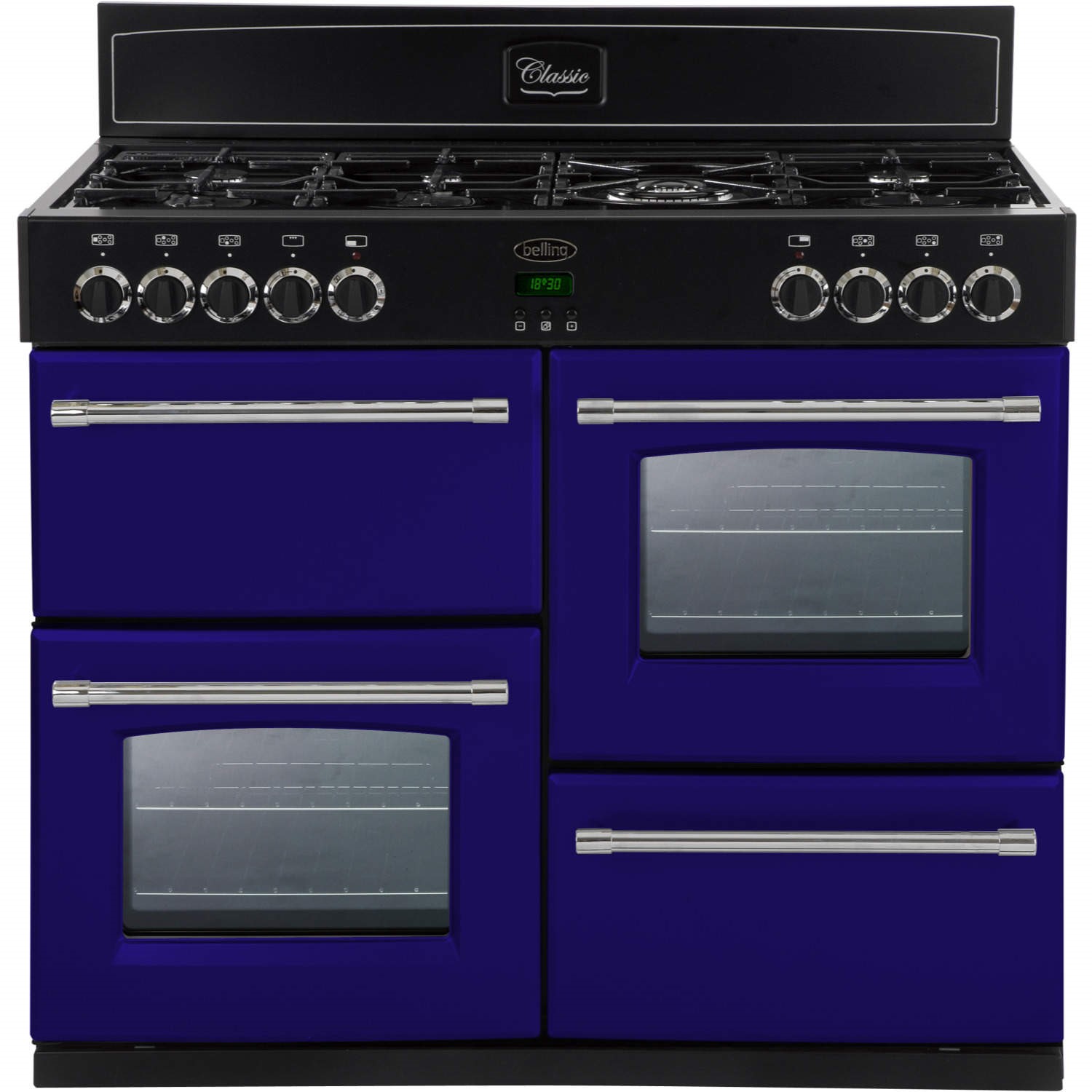 Belling Classic 100DFT 100cm Dual Fuel Range Cooker Midnight Gaze