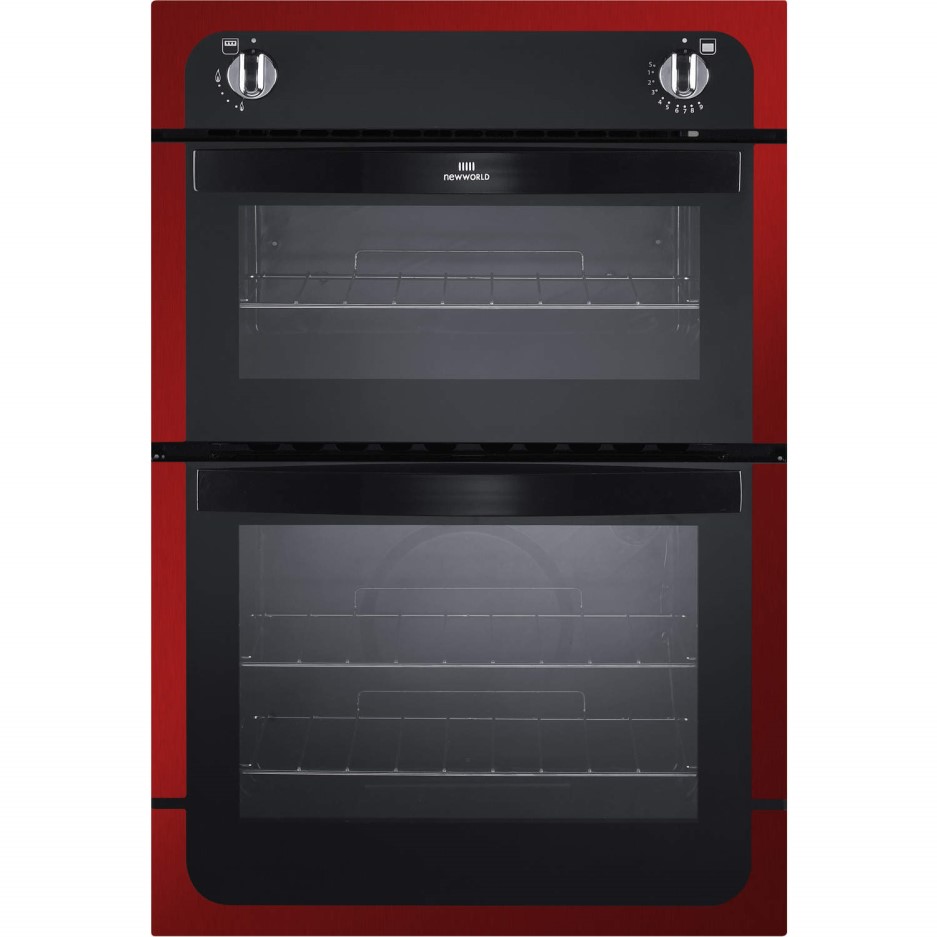 New World NW901G Gas Built In Double Cavity Oven Red 444441626