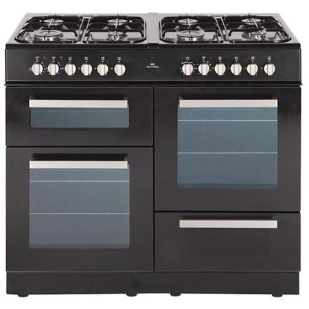 New World 444441989 Spirit 100DFT Black 100cm Dual Fuel Range Cooker