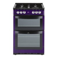 New World NW551GTC 55cm Wide Dual Cavity Gas Cooker In Metallic Purple