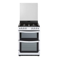 New World NW601GTCL 60cm Wide Dual Cavity Gas Cooker In White