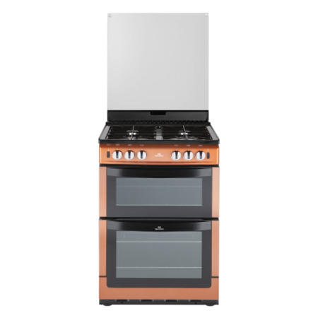 New World NW601GTCL 60cm Wide Dual Cavity Gas Cooker In Copper