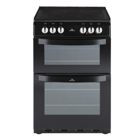 New World NW551ETC 55cm Wide Dual Cavity Electric Cooker In Black