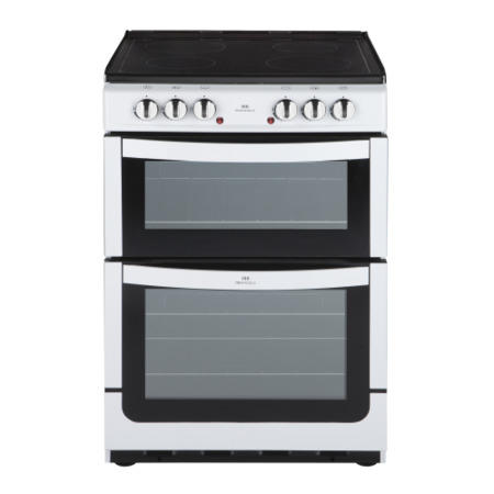 New World NW601EDO 60cm Wide Double Oven Electric Cooker In White