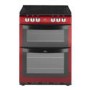 GRADE A2 - New World NW601EDO 60cm Wide Double Oven Electric Cooker - Metallic Red