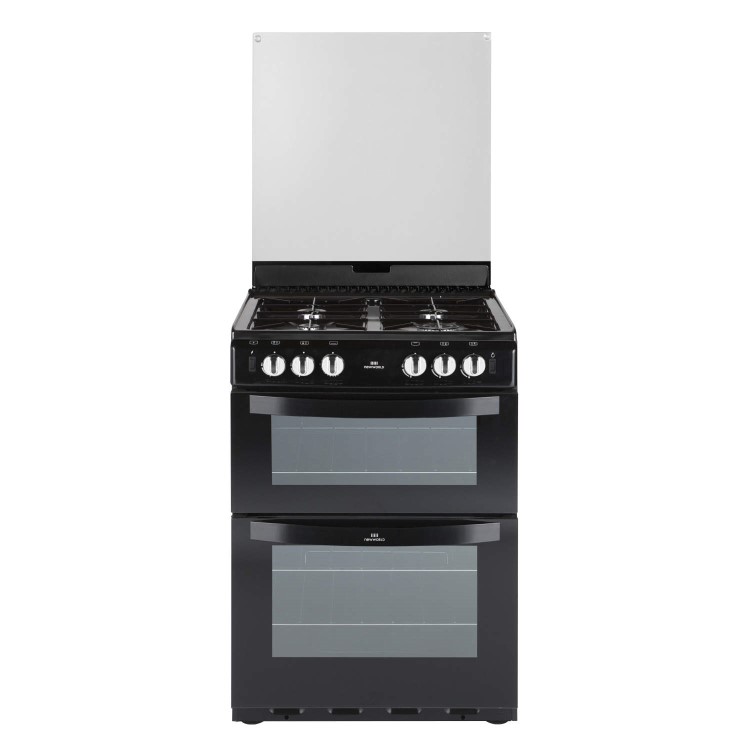New World NW601GDOL 60cm Wide Double Oven Gas Cooker In Black