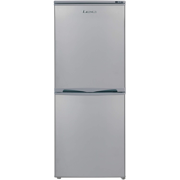 GRADE A2 - Light cosmetic damage - Lec T5039S 50cm Wide Silver Freestanding Fridge Freezer