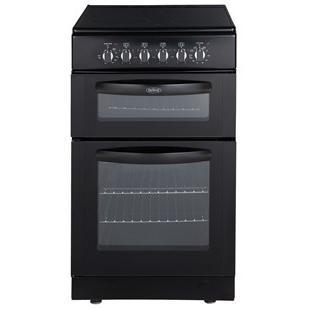 Belling FSEC50DOB 50cm Wide Double Oven Electric Cooker With Ceramic Hob - Black