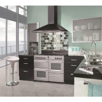 Belling Classic 1000DFT Sil Range Cooker And 100 Chim BK Chimney Hood