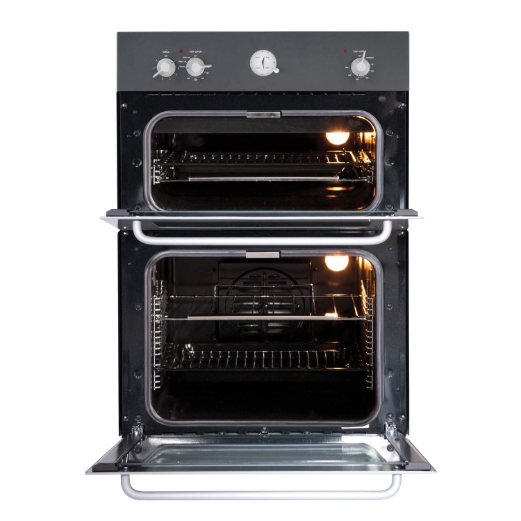 Belling SCBI90FP Sebastian Conran Antracite Electric Built-in Fanned Double Oven