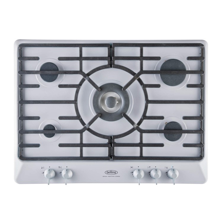 Belling SCGHU70GC Sebastian Conran Aluminium-look 70cm Five Burner Gas Hob