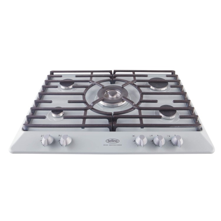 Belling SCGHU70GC Sebastian Conran Aluminium-look 70cm Five Burner Gas Hob
