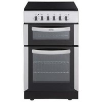 Belling FSEC50FDOS 50cm Wide Double Oven Electric Cooker With Ceramic Hob - Silver