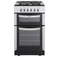 Belling FSE50FDOS 50cm Wide Double Oven Electric Cooker - Silver