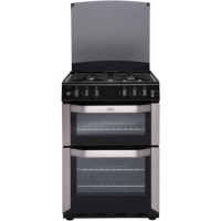 GRADE A1 - Belling FSG 55 TCF Stainless Steel 55cm Wide Double Cavity Fanned Gas Cooker