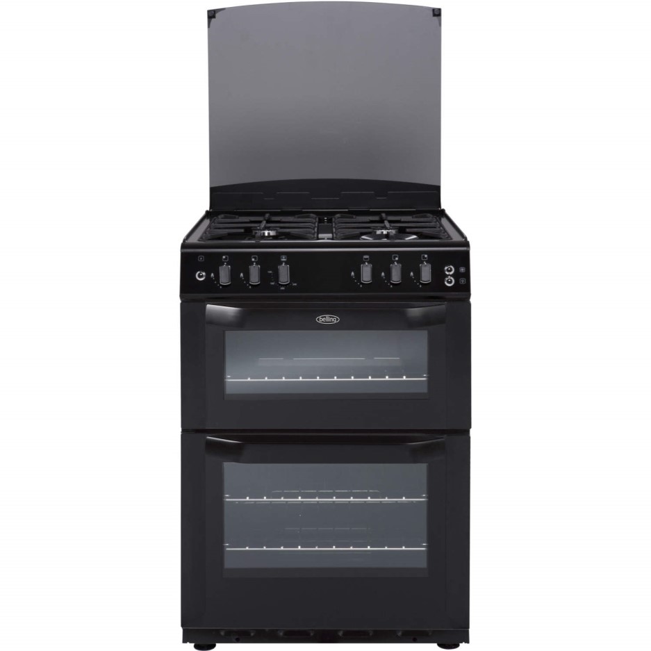 Belling FSG 55 TCF 55cm Double Cavity Gas Cooker Black 444442712