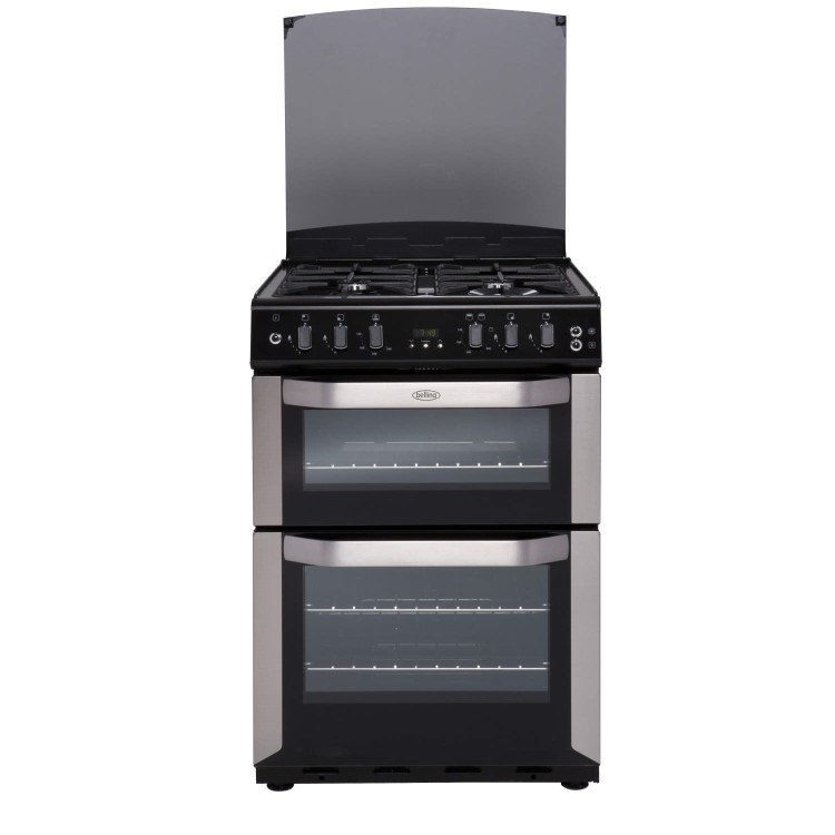 Belling FSG 60 DOF LPG 60cm Wide Double Oven Fanned LPG Gas Cooker - Stainless Steel