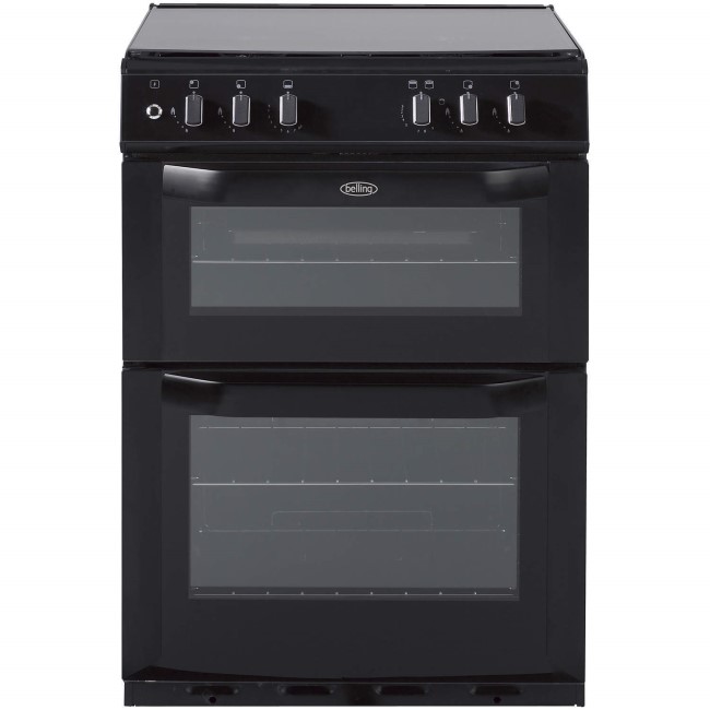 Belling FSDF60DOW Double Oven 60cm Dual Fuel Cooker - Black