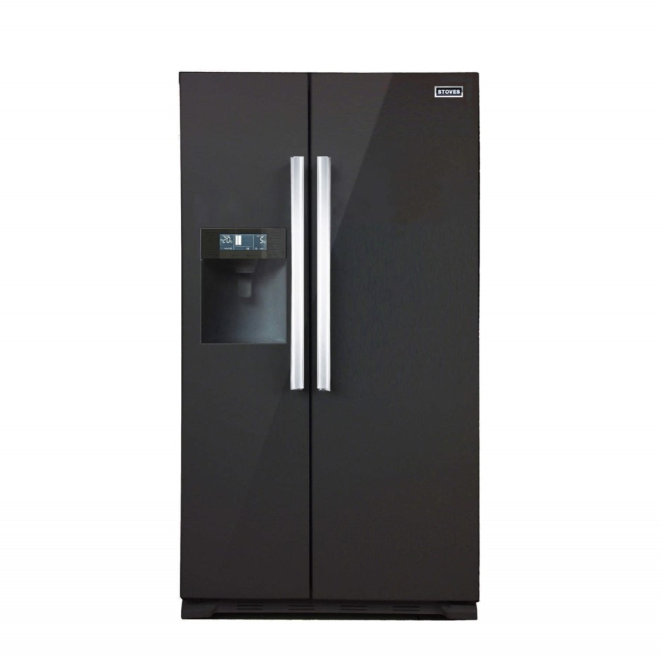 Stoves SXS90 Black American Fridge Freezer 444442760 Appliances Direct
