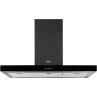 Belling 100 DB FLAT 100cm Wide Chimney Hood Black