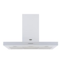 GRADE A2 - Belling 90 DB FLAT 90cm Wide Chimney Cooker Hood White