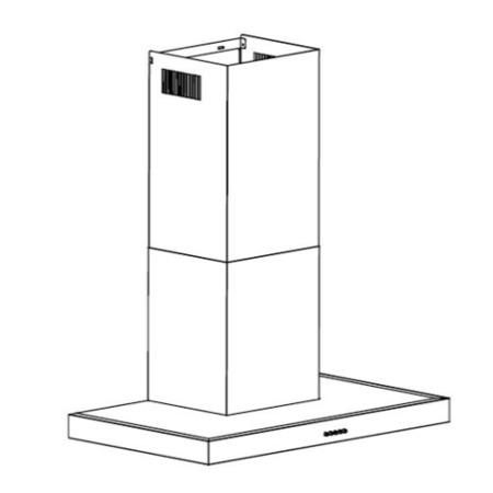 GRADE A2 - Belling 90 DB FLAT 90cm Wide Chimney Cooker Hood White