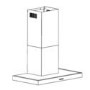 GRADE A2 - Belling 90 DB FLAT 90cm Wide Chimney Cooker Hood White